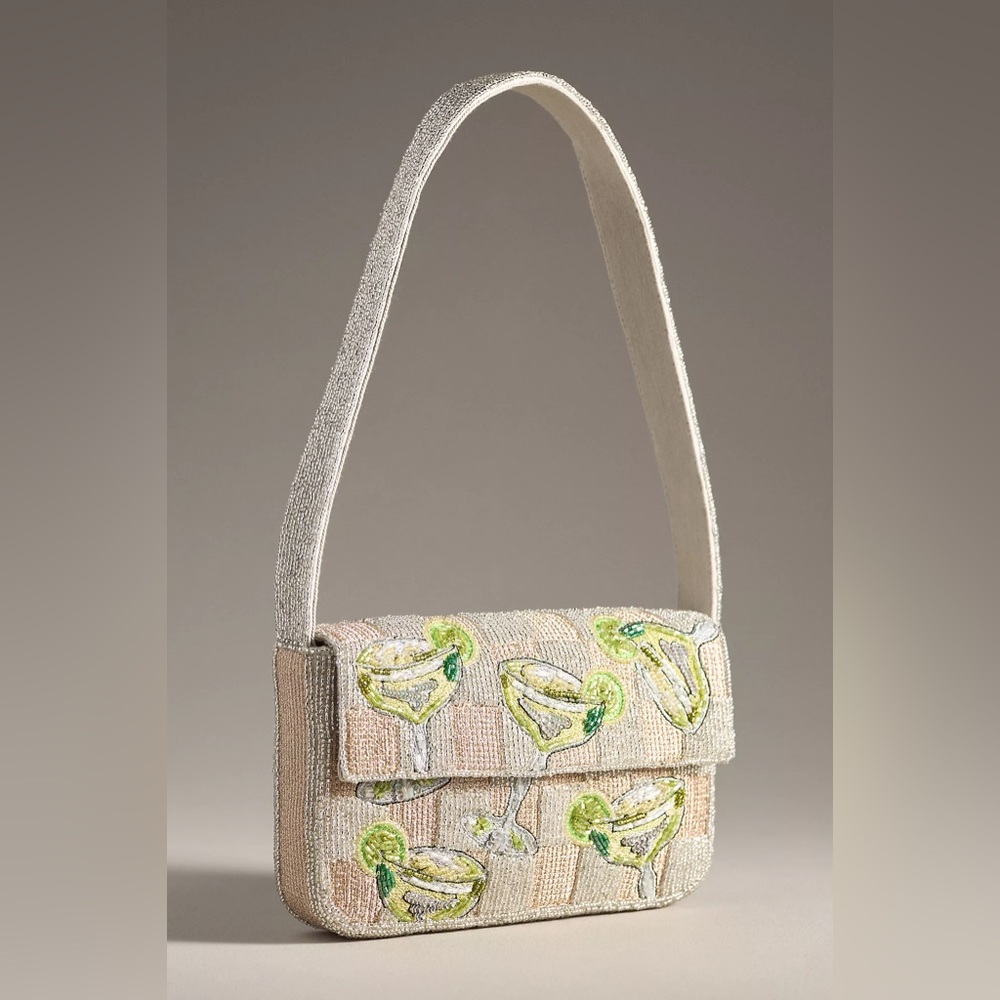 Anthropologie THE FIONA BEADED BAG FOOD & DRINK EDITION Style 97579502 Margarita